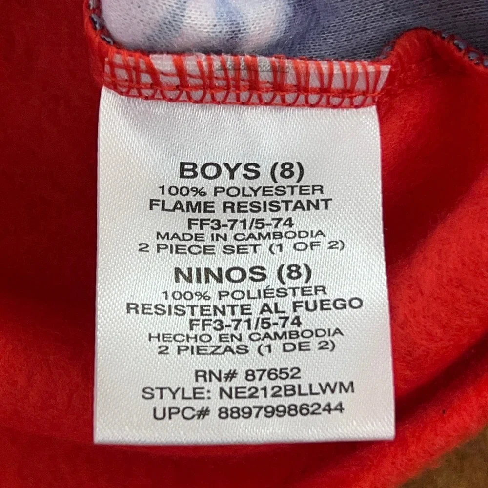 Mario Kart Boys 8 Red Black Let's Race Fleece 2-Piece Pajama Set NWT
